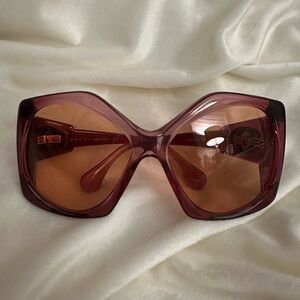 Gucci Red Oversized Sunglasses Retro Glamour